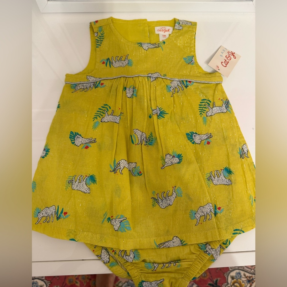 Cat & Jack Yellow Dress with Zebra Pattern